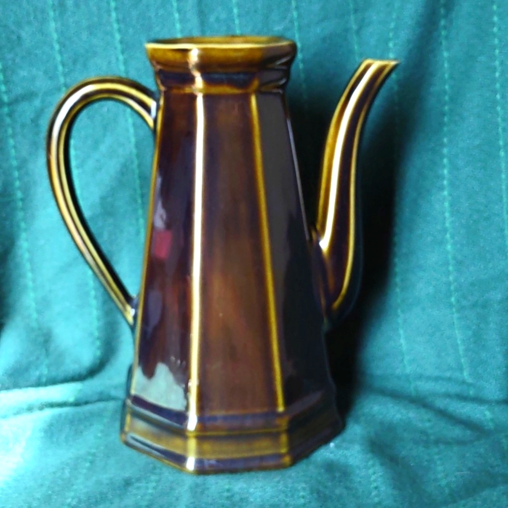Vintage Pfaltzgraff Green Tall Coffee Pot